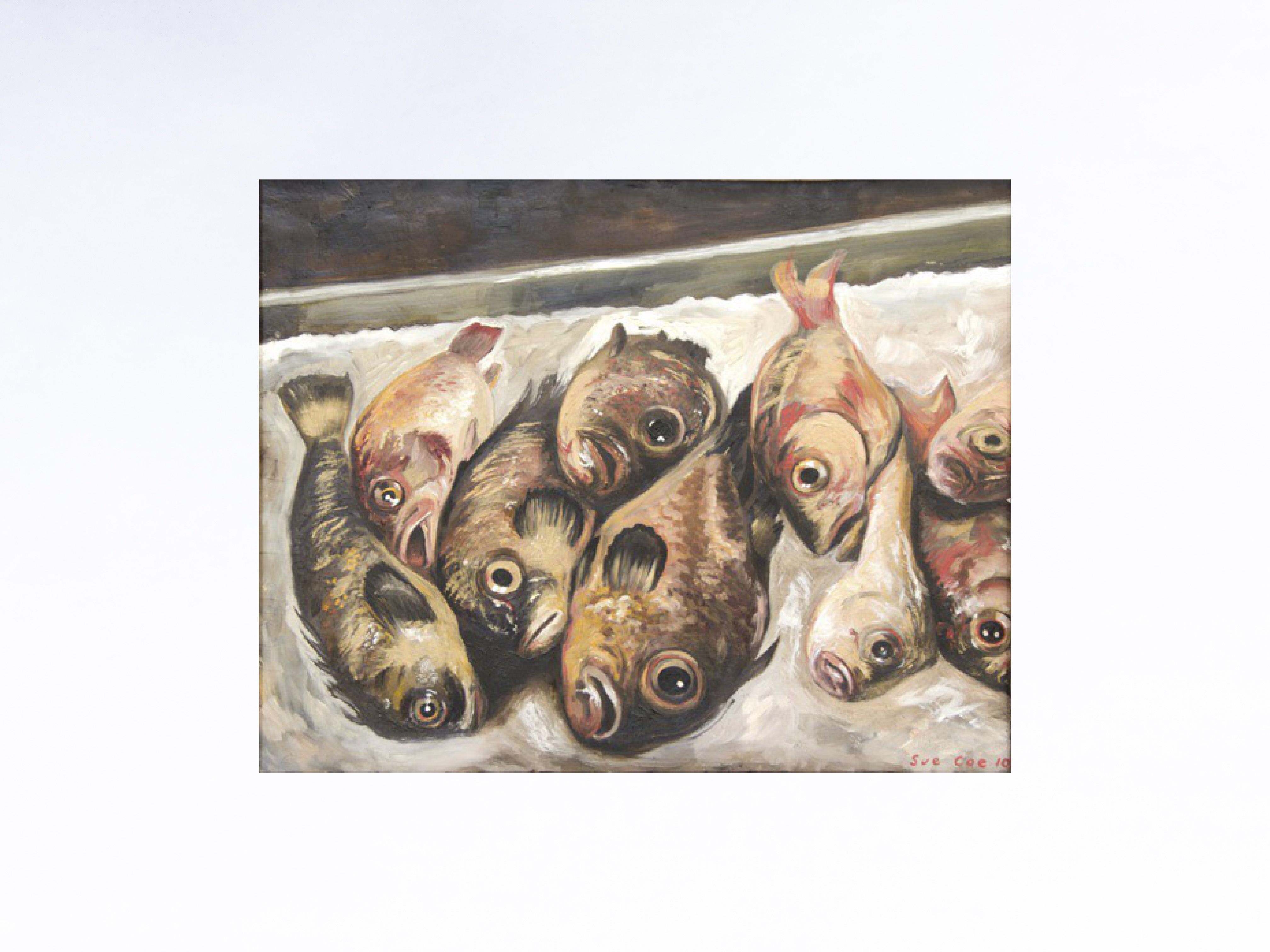 Nine Fish with One Eye Each by Sue Coe